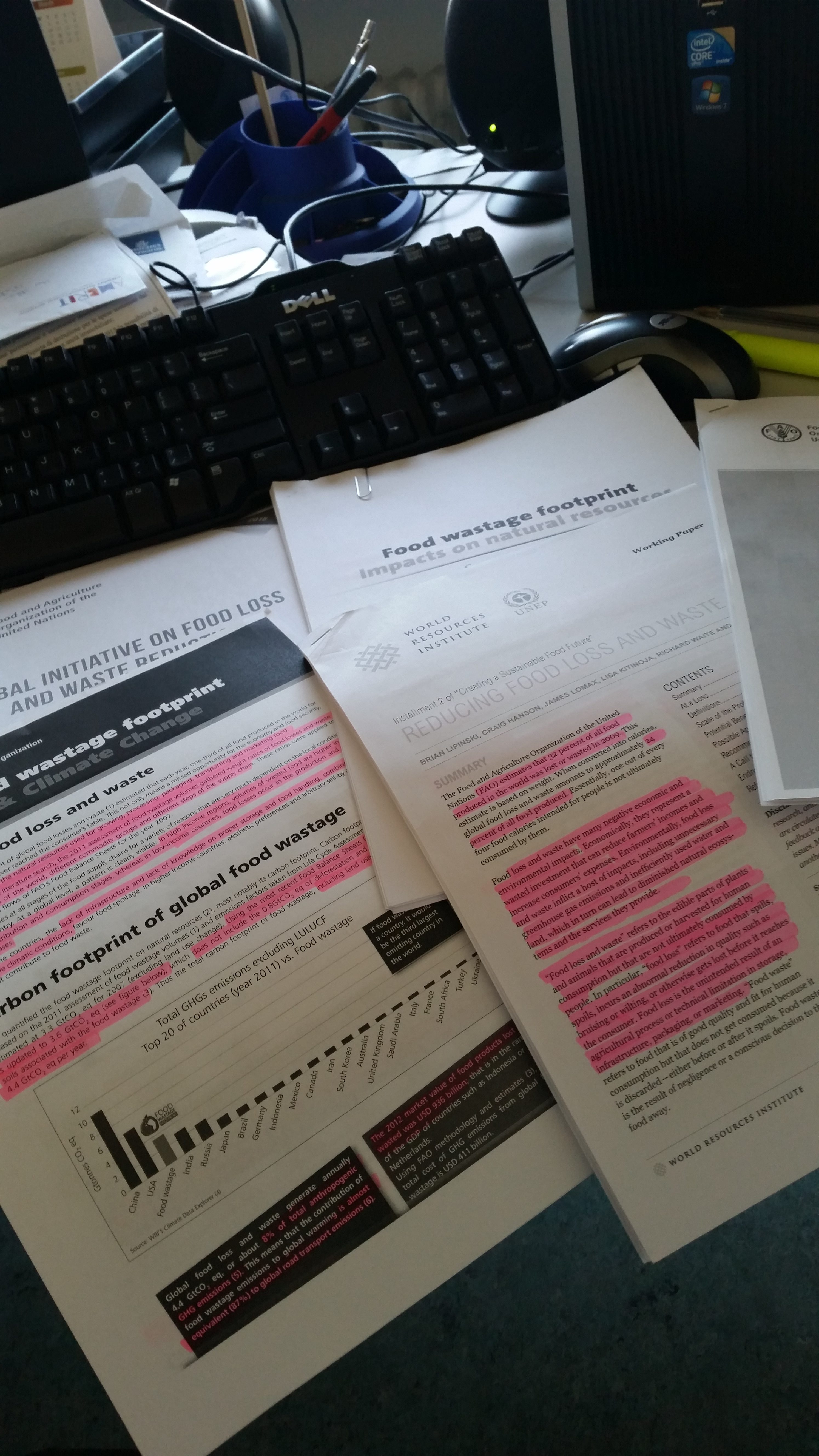 Some of the papers that I analysed as part of the literature review!